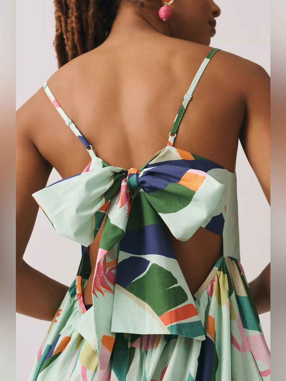 FARM Rio Multicolor Tropical Print Spaghetti-Strap Midi Dress - Picture 2 of 8